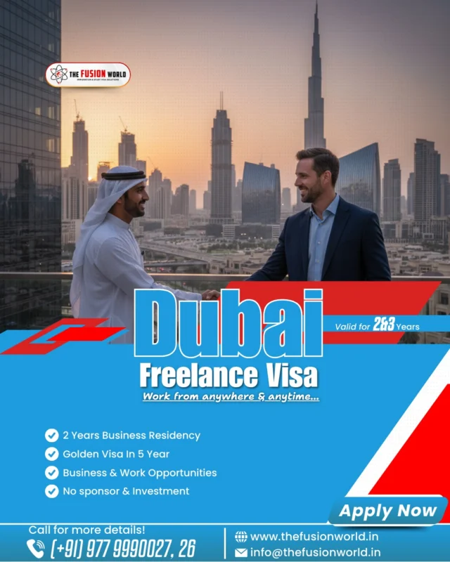 Unlock your potential in Dubai! 🇦🇪 The Dubai Freelance Visa offers an incredible opportunity to work from anywhere, anytime, with benefits like a 2-year business residency and golden visa possibilities. 

Ready to take the leap? DM us to book your FREE 1:1 consultation today!

#DubaiFreelanceVisa #WorkFromAnywhere #DubaiOpportunities #GoldenVisa  #FreelanceLife #BusinessInDubai #InvestInYourself #FusionWorldConsultancy