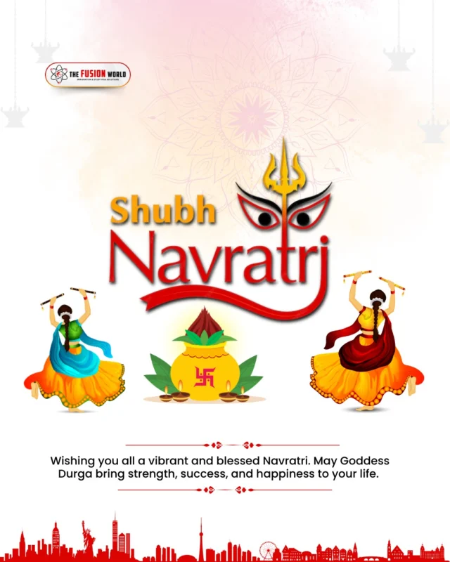 Wishing you all a vibrant and blessed Navratri. 🌸✨ May Goddess Durga bring strength, success, and happiness to your life. 🌺💫 Fusion World Visa Consultancy wishes you Happy Navratri.

#HappyNavratri #Navratri2025 #NavratriVibes #Jaimatadi #Garba #FusionWorldConsultancy