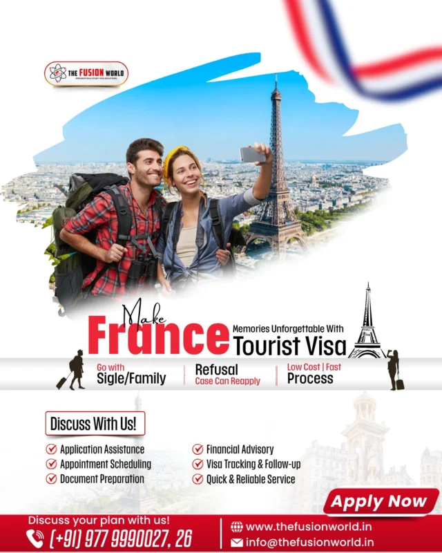 Experience the magic of France's Eiffel Tower. Make your France trip unforgettable with our hassle-free Tourist Visa support! From application to approval—we’ve got you covered. 

Book your 1:1 FREE consultation today and start your journey.

#explorefrance #francetravel #france #paris #travel #visitvisa #touristvisa #eiffeltower #dreamvacation #fusionworldvisaconsultancy