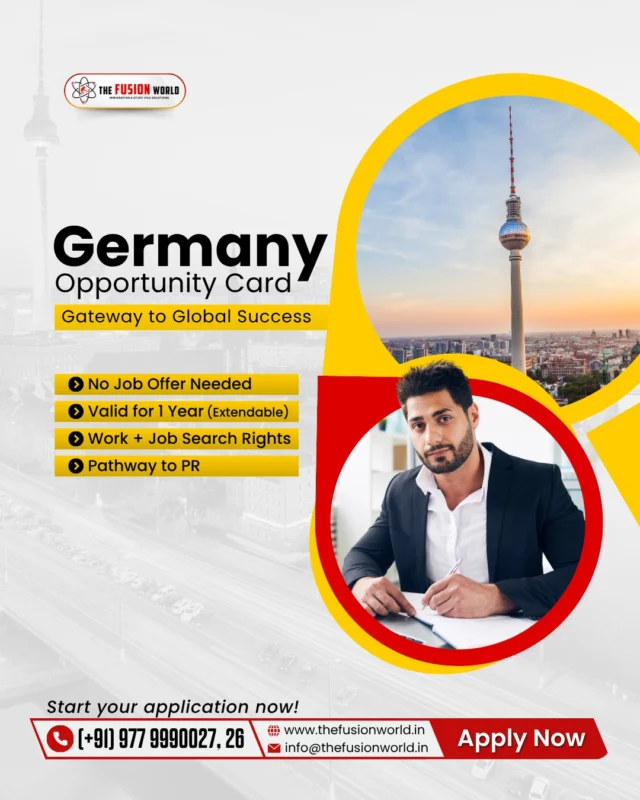 Unlock your future with the Germany Opportunity Card—no job offer needed, valid for a year, plus work and PR pathways. 

Ready to kickstart your journey? Book your 1:1 free consultation from our consultants. 

#GermanyVisa #OpportunityCard #WorkInGermany #PRPathway #CareerAbroad #ConsultNow