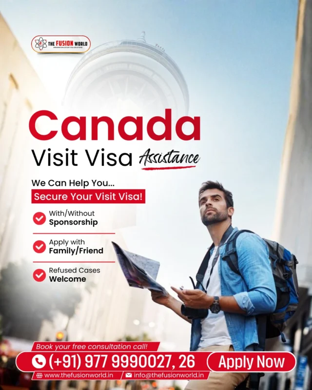 Turn your Canada holiday plans into reality with expert visit visa assistance from Fusion World.

We assist with or without sponsorship, family/friend applications, and even welcome refused cases. 

Secure your visit visa with us and explore Canada's beauty. Call us for a free consultation.

#CanadaVisitVisa #TRV #CanadaTourism #VisitCanada #VisaAssistance #TravelCanada #FusonWorldVisaConsultancy
