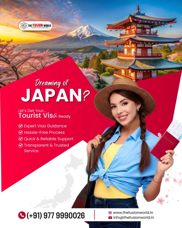 Dreaming of cherry blossoms and neon nights in Japan? 

Get your Japan tourist visa processed with expert guidance, quick support, and transparent service—so you focus on the memories, not the paperwork.

#JapanTouristVisa #TravelWithFusionWorld #VisaMadeEasy #Japan2026 #HolidayPlanning #ApplyNow