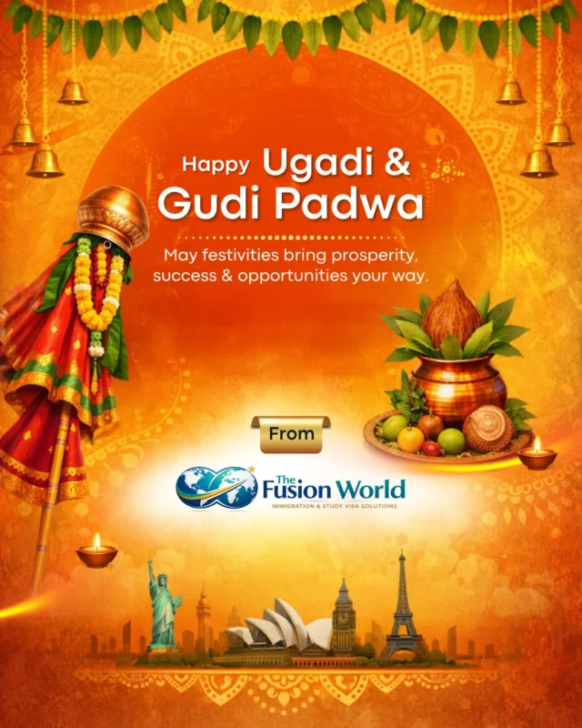 New beginnings, new dreams! Fusion World Visa Consultancy wishes you a Happy Ugadi & Gudi Padwa. May this festive season bring prosperity, success, and new opportunities your way. Stay tuned for more updates!

#HappyUgadi #GudiPadwa #FestivalVibes #NewBeginnings #IndianFestivals #CelebrateTraditions #FestiveMood #Ugadi2026