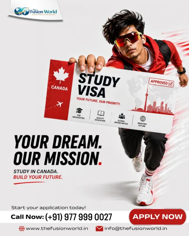 Study in Canada 🇨🇦. Build your future. Start today.

From top universities to global career opportunities, your journey begins with the right visa support.

We help you:
🎓 Choose the right college
📄 Prepare strong applications
✅ Get your visa approved faster

Thousands of students are already on their way. Are you next? 👀

Drop “CANADA” in comments or DM us now

#StudyInCanada #CanadaVisa #StudentLifeCanada #AbroadEducation #VisaApproved #FusionWorld #CanadaDream