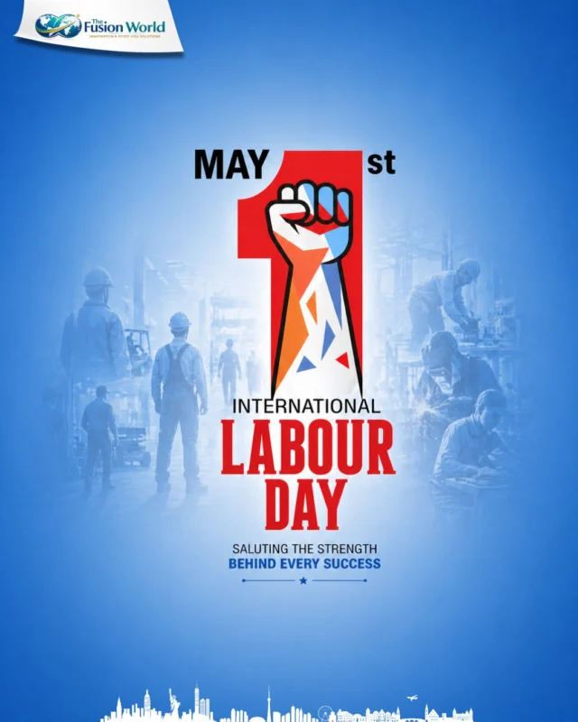 👷‍♀️ Saluting the strength behind every success.

Every dream. every journey. every achievement starts with hard work. 💪

This Labour Day, we celebrate the people who make it all possible. 🌍

✨ Keep building. keep dreaming. keep growing

#LabourDay #1May #InternationalWorkersDay #Respect #HardWork #SuccessMindset #FusionWorld #DreamBig